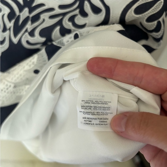 J. Crew Geometric Short Sleeve Dress, Size 8 Petite - Picture 7 of 8